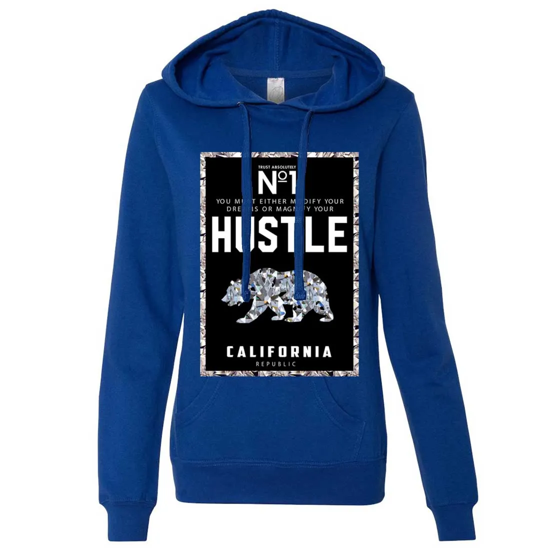 California Republic No. 1 Diamond Hustle Ladies Lt./Wt. Hoodie