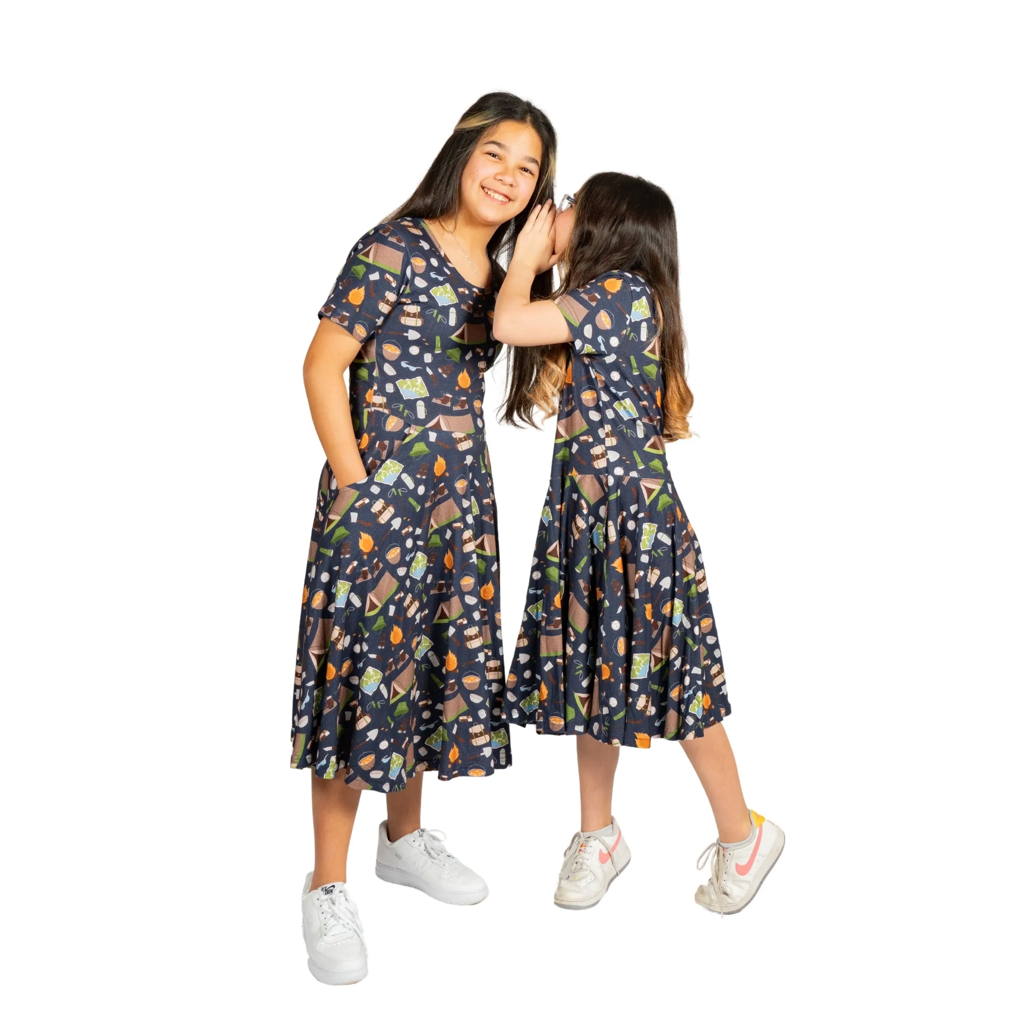 Camping Kids Twirl Dress