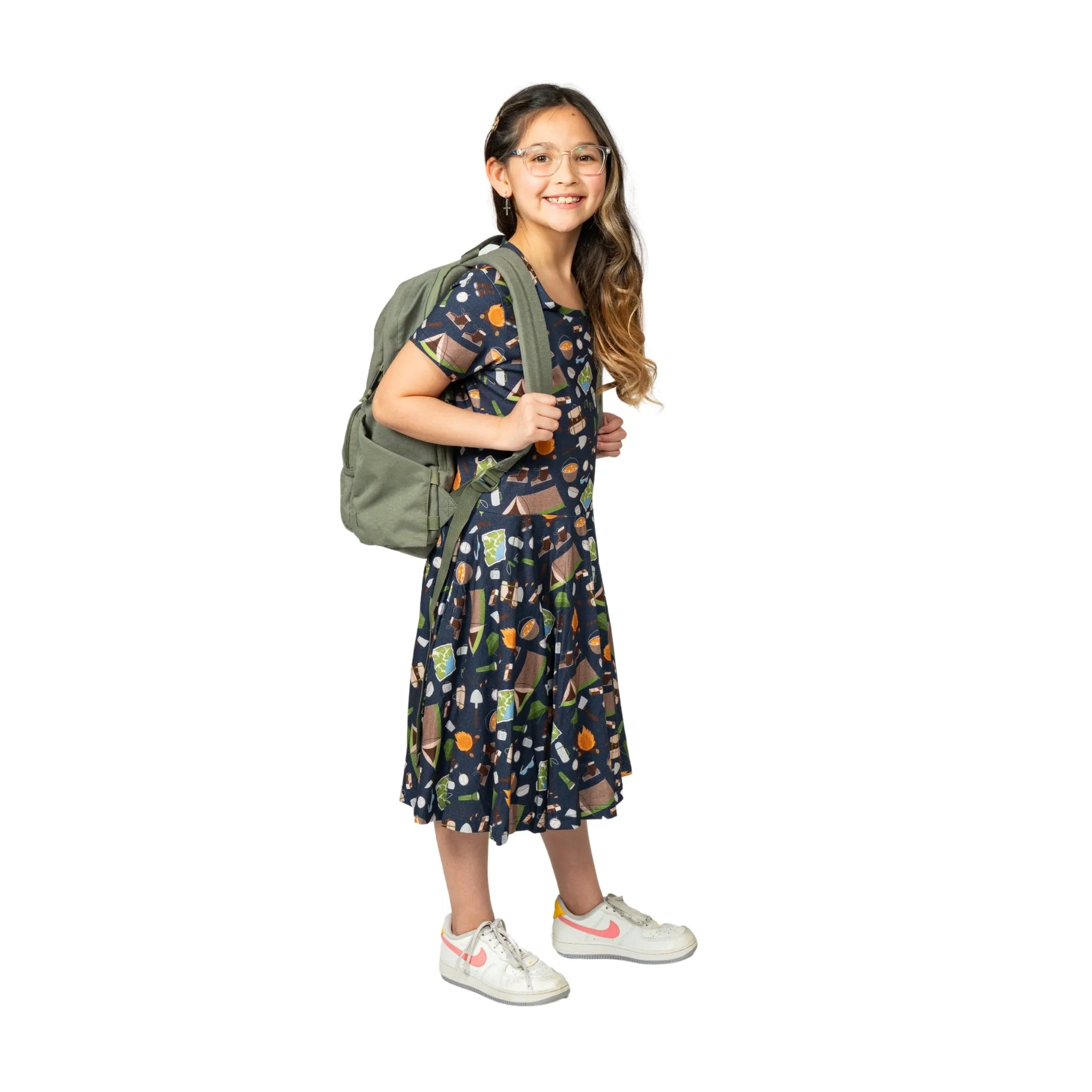 Camping Kids Twirl Dress