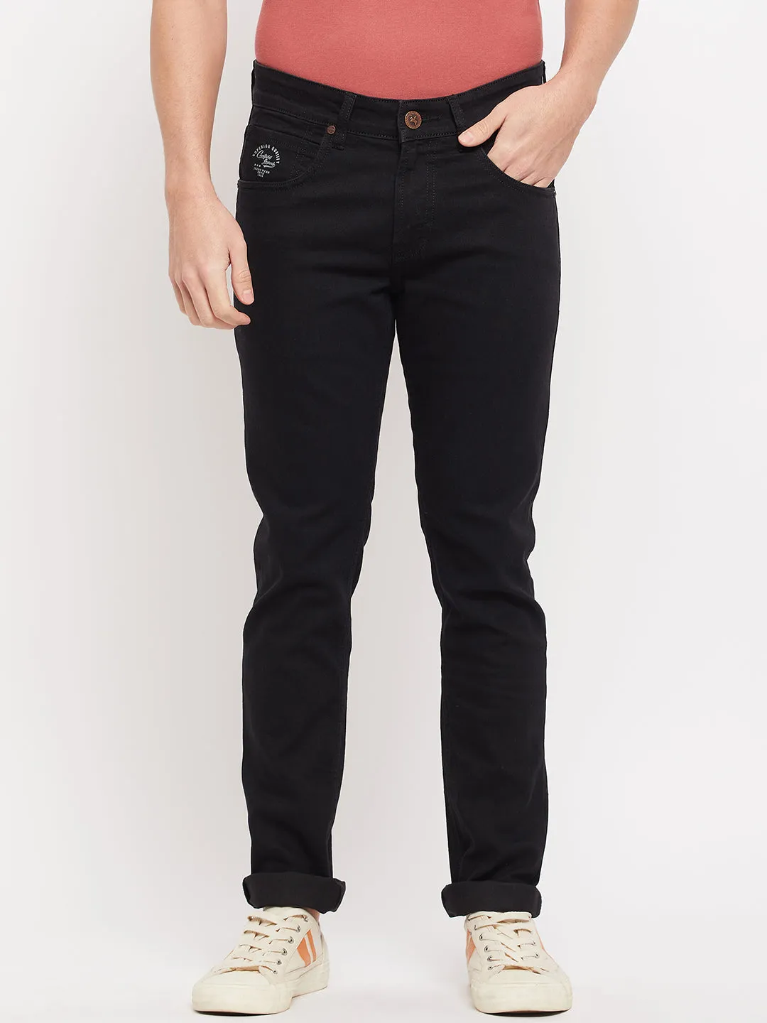 Cantabil  Men Black Denim