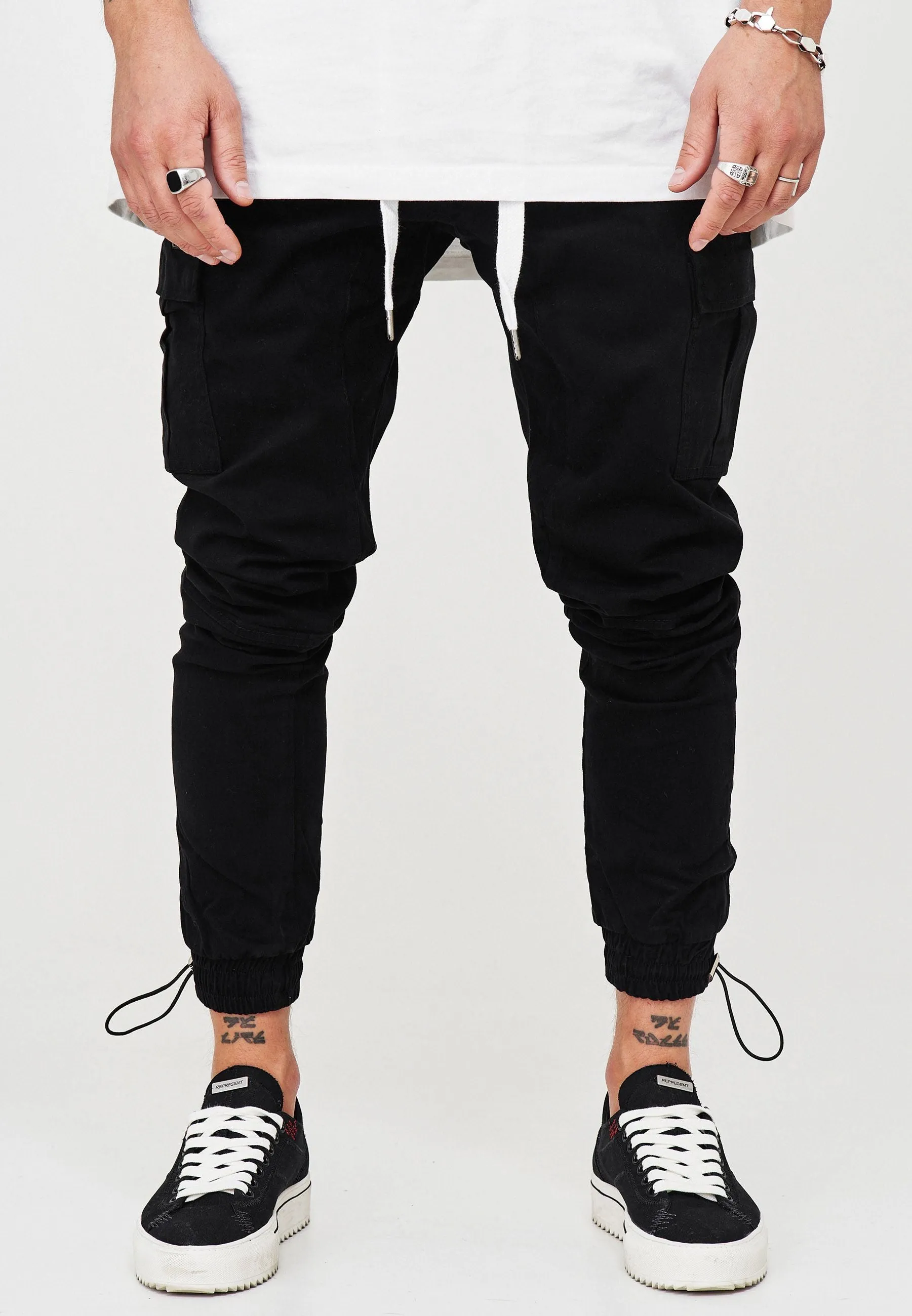 Cargo Jogger Chino Schwarz 3888