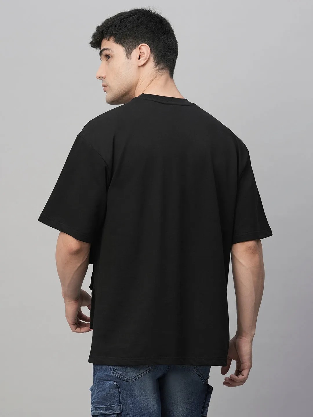 Cargo T-Shirt For Men - Black