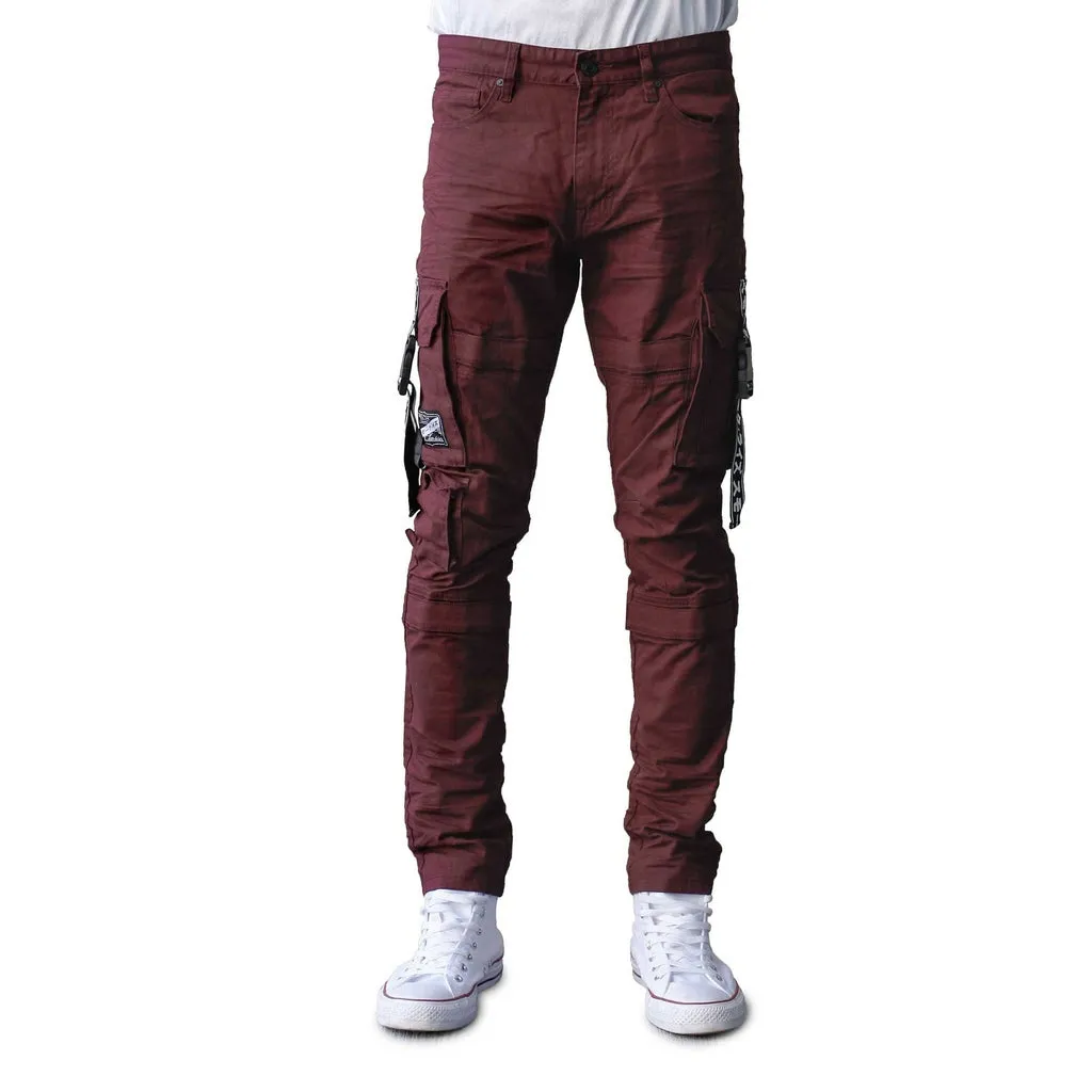 Cargo Utility Pants - Burgundy