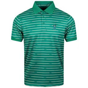 Change Stripe Pique Polo Golf Green - W23