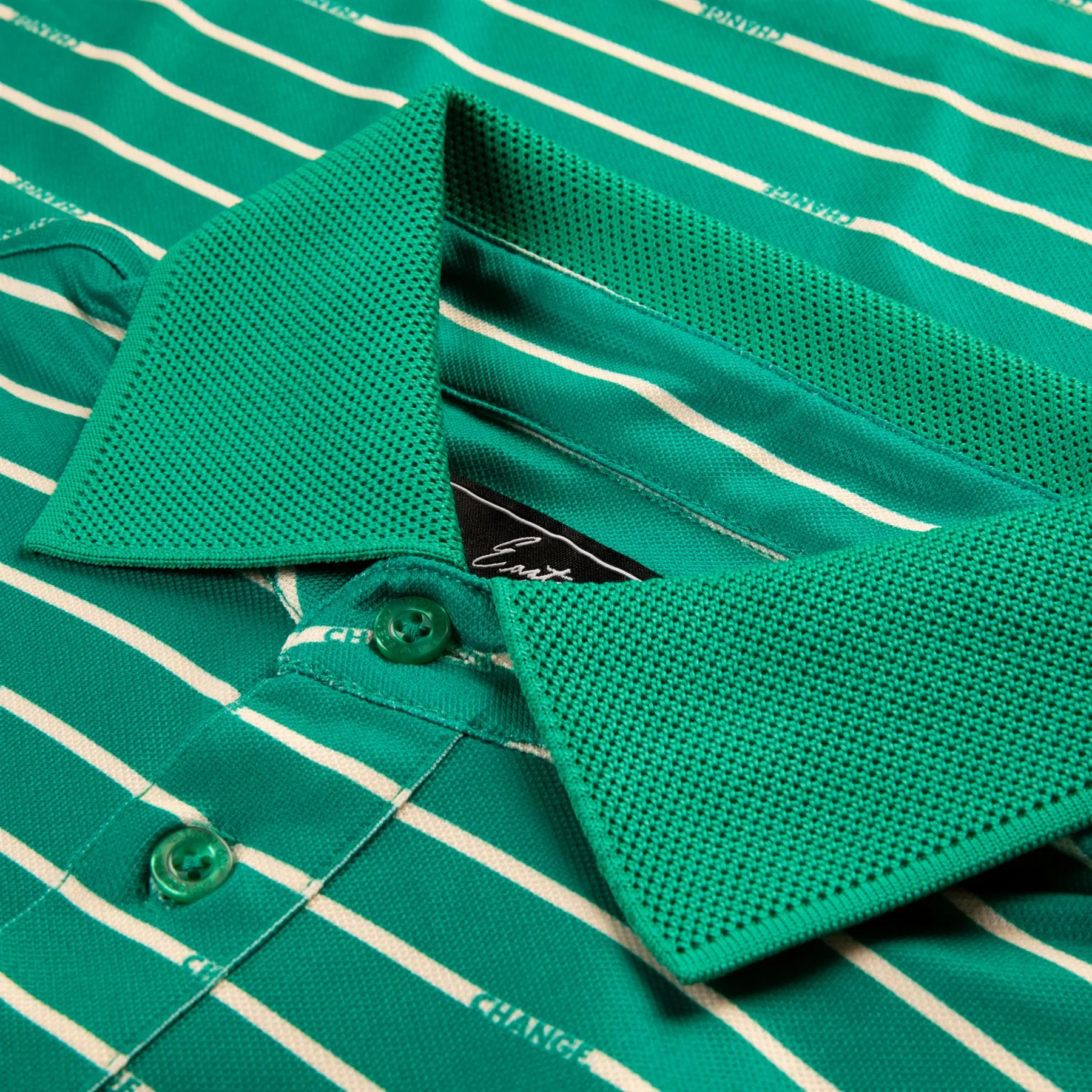 Change Stripe Pique Polo Golf Green - W23