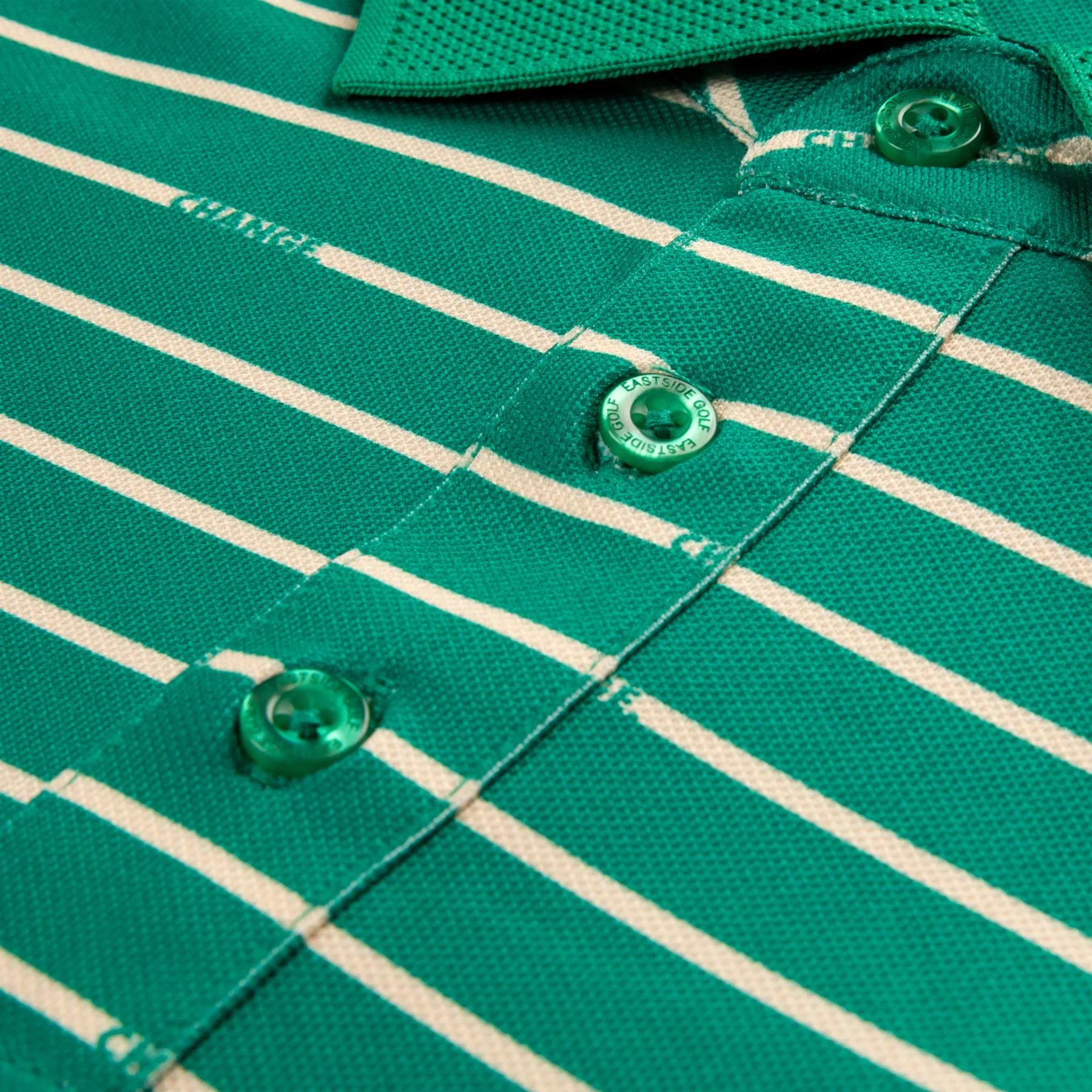 Change Stripe Pique Polo Golf Green - W23