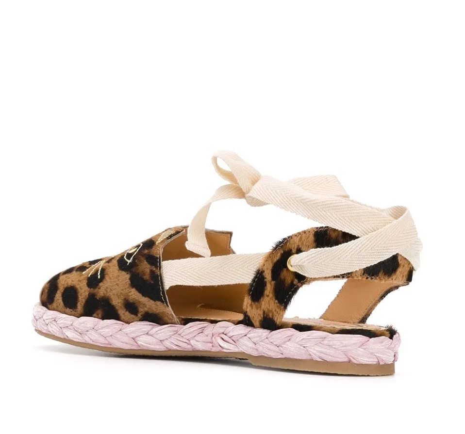 Charlotte Olympia Kitty leopard-print espadrilles