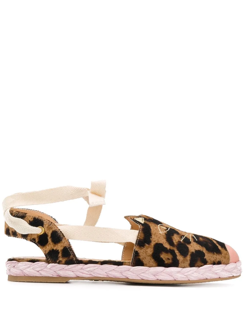 Charlotte Olympia Kitty leopard-print espadrilles