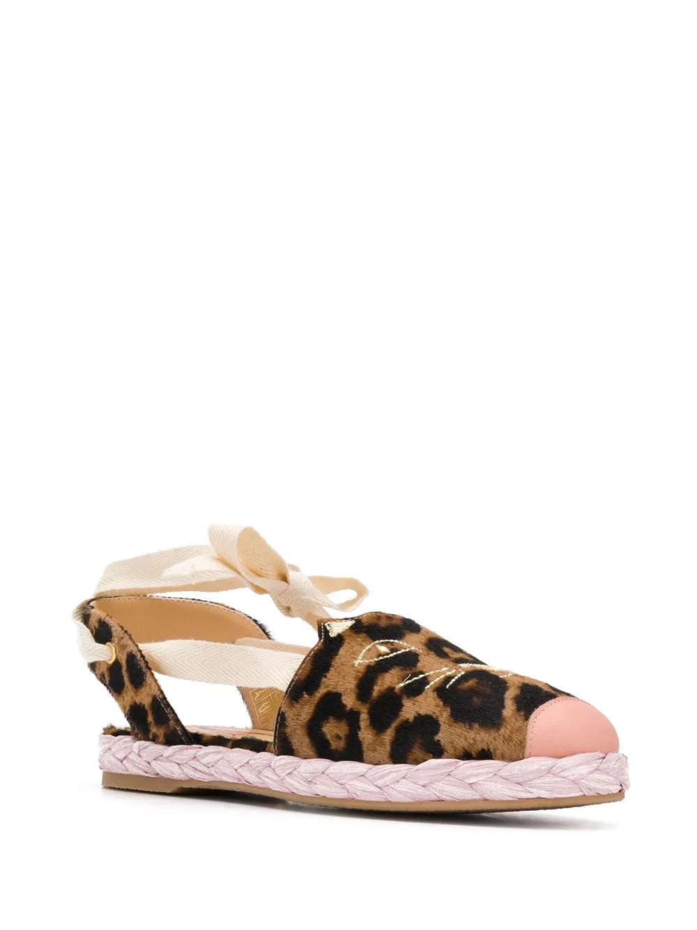 Charlotte Olympia Kitty leopard-print espadrilles