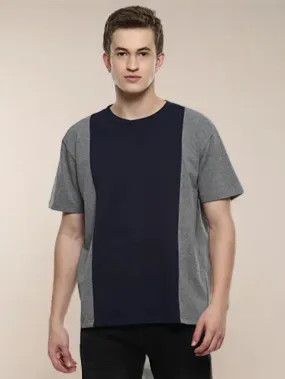 Coal Men's Grey Color Block Boxy T-shirt