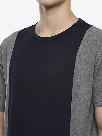 Coal Men's Grey Color Block Boxy T-shirt