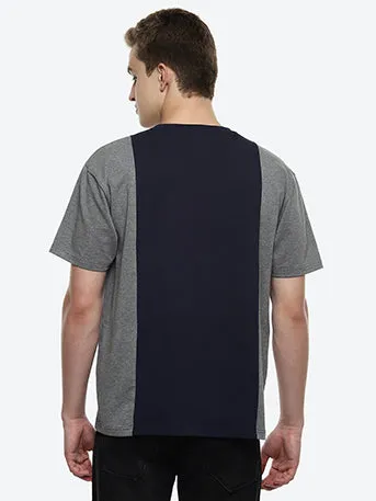 Coal Men's Grey Color Block Boxy T-shirt