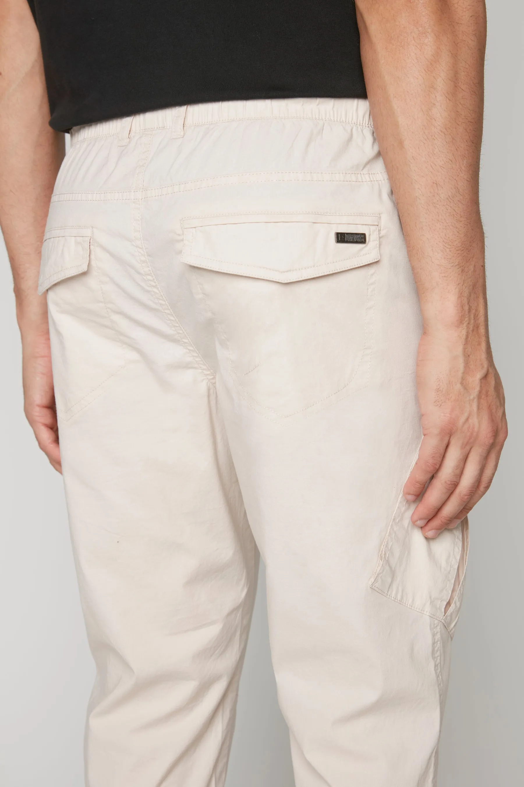 COHEN - 5 Pocket Stretch Poplin Cargo Jogger - Sand