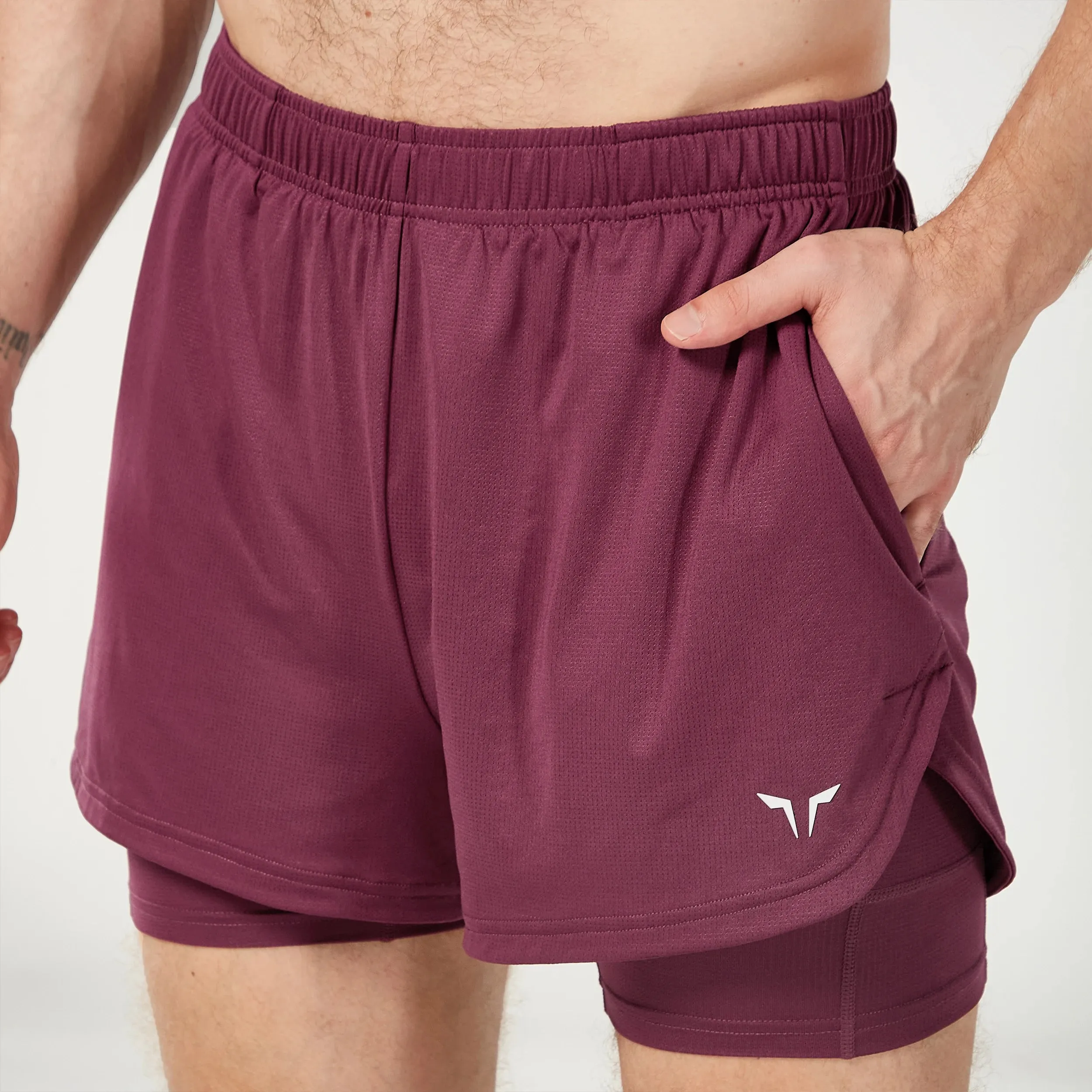 Core Mesh 2-in-1 5" Shorts 2.0 - Burgundy