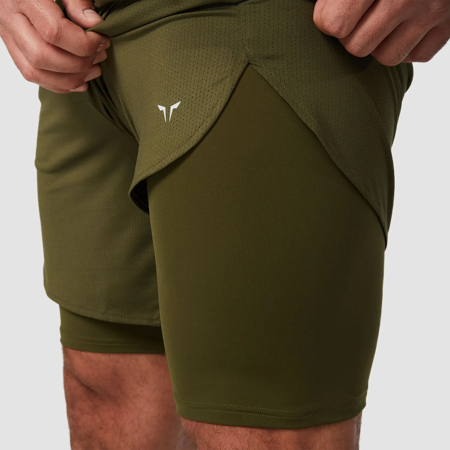 Core Mesh 2-in-1 Shorts - Khaki