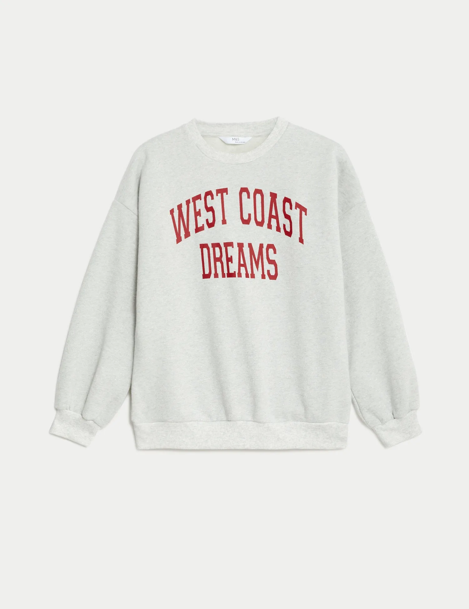 Cotton Blend Slogan Sweatshirt