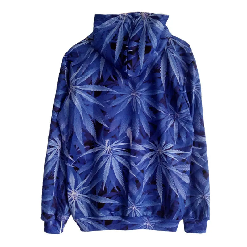 Dank Master Blue Weed Leaf Hoodie