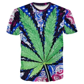 Dank Master Psychedelic Weed Leaf T-shirt