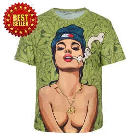 Dank Master Smokin' Girl T-shirt