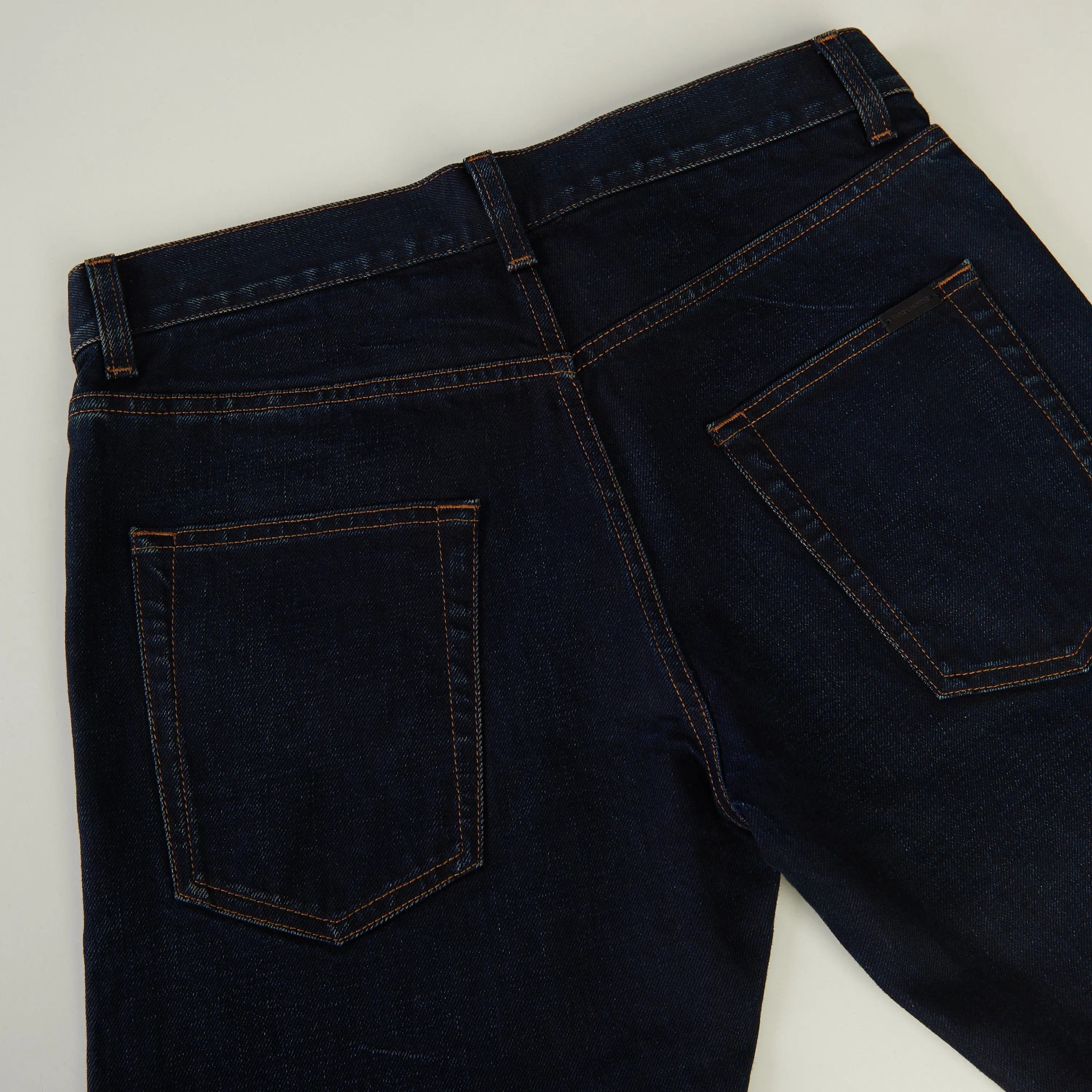 Dark Blue Stretch Cotton Jeans - Skinny-Fit, Low Waist