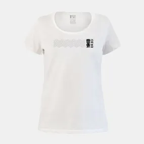 Explorer Tee - Scoop Neck Long wave White