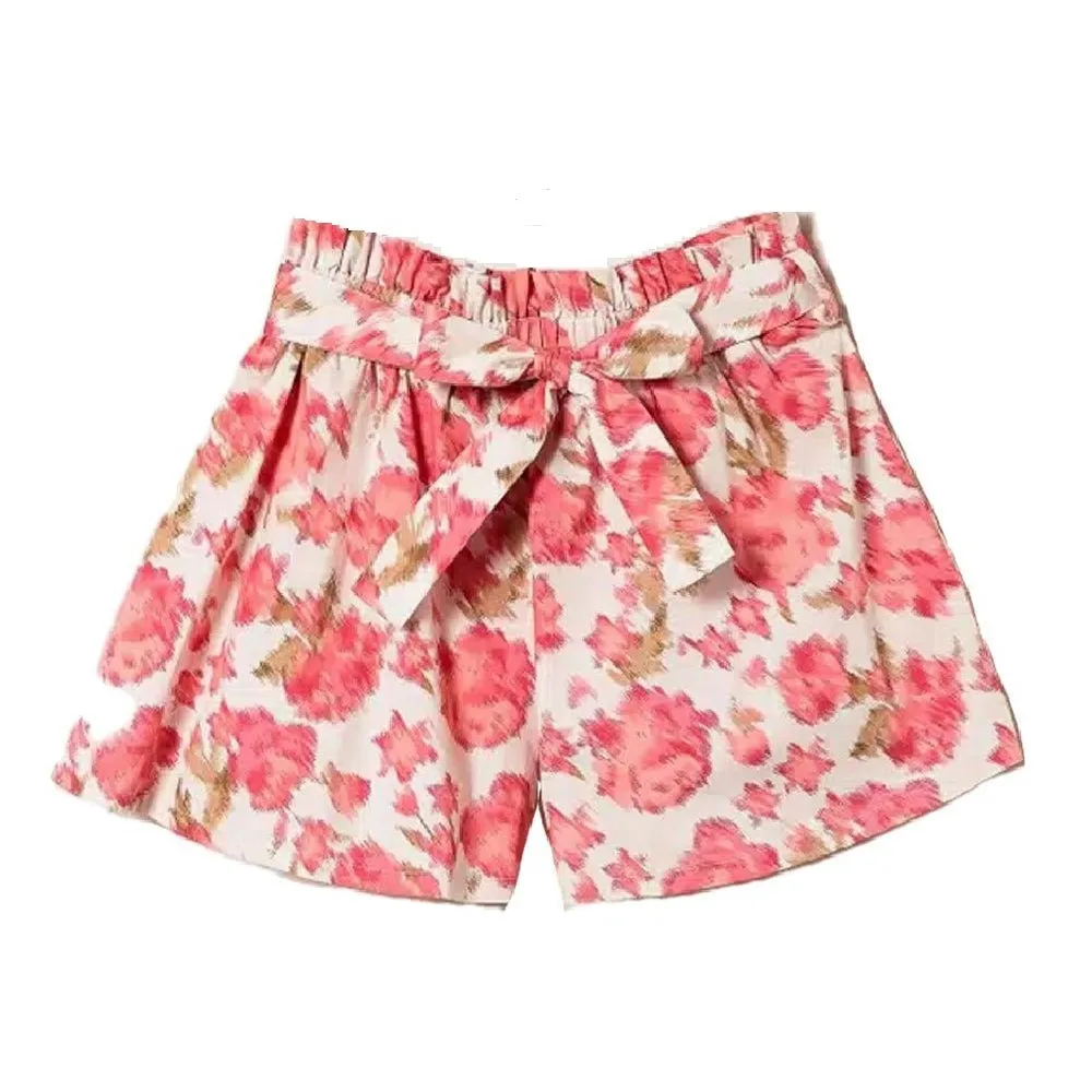 Floral Poplin Blouse and Shorts