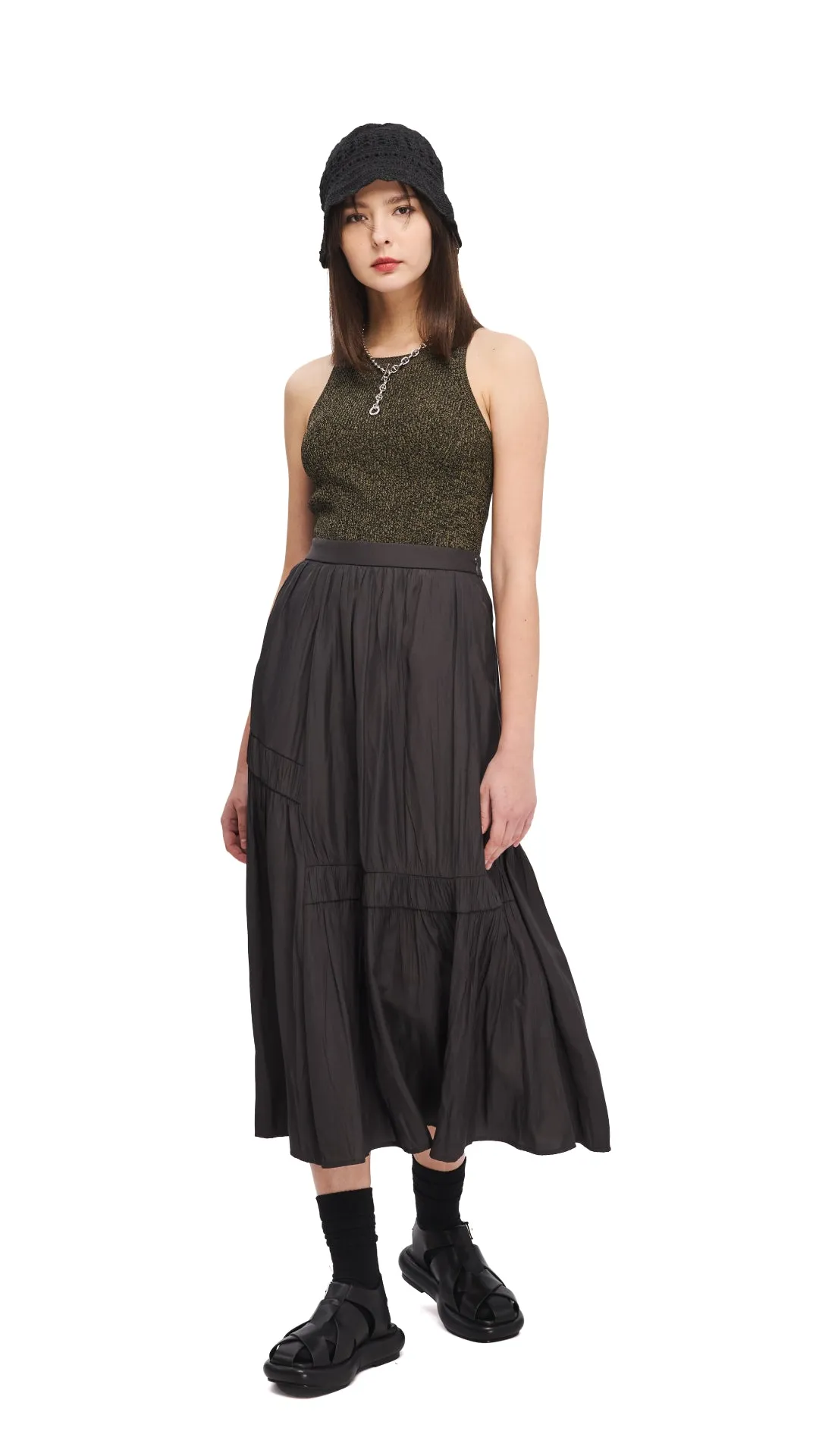 Flounce Maxi Skirt