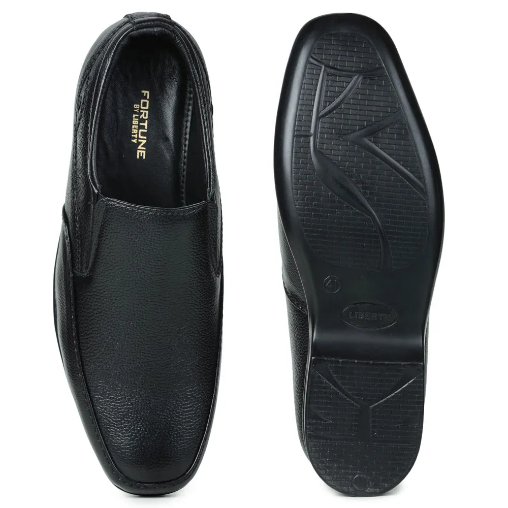 Fortune (Black) Classic Loafer Shoes For Men UVL-25 By Liberty