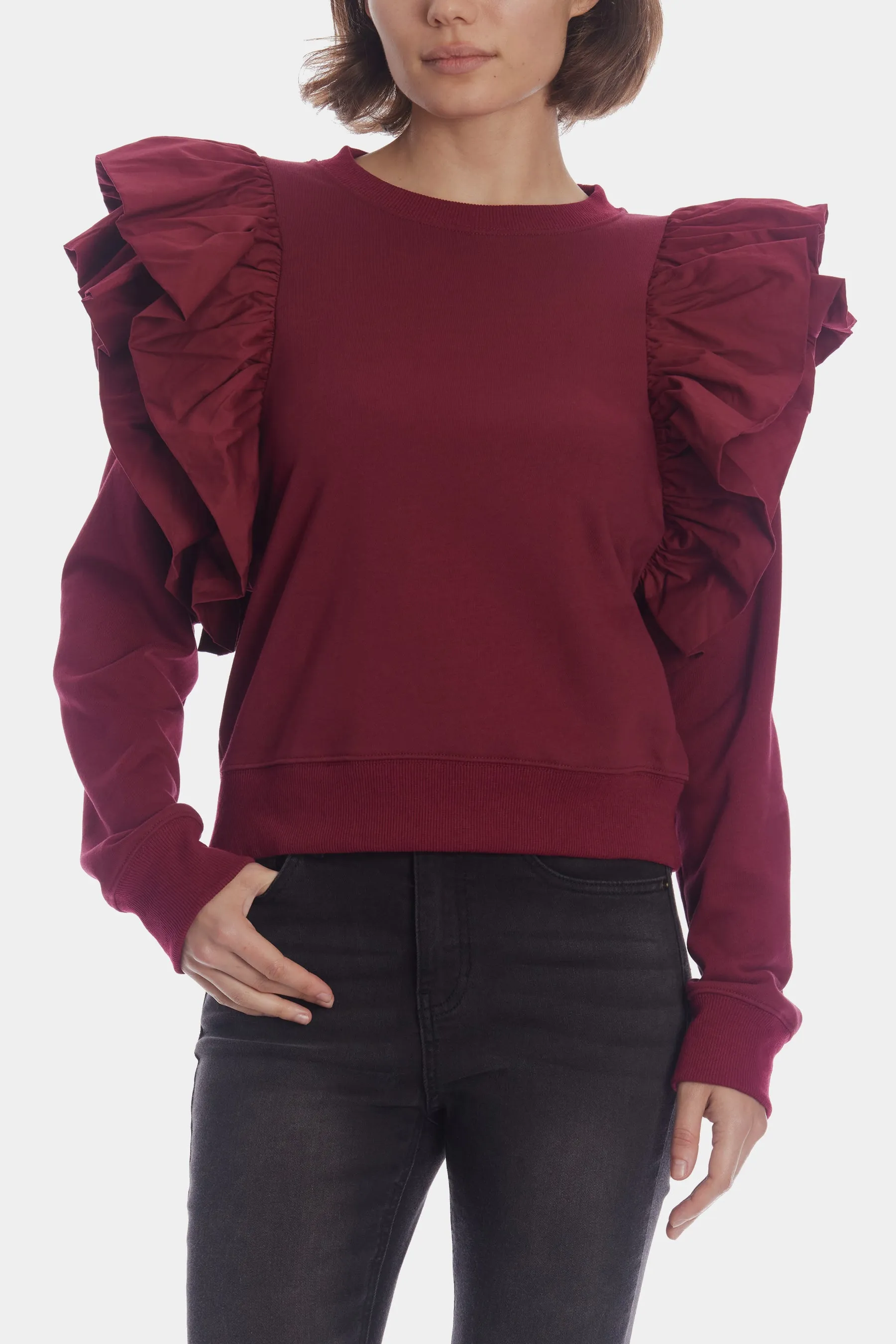 Gabriela Flutter Sleeve Sweatshirt