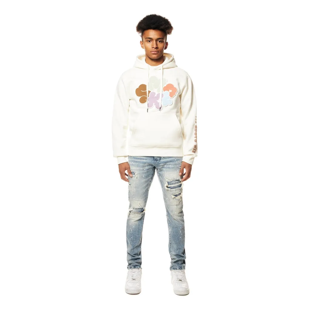 Graphic Pullover Fleece Hoodie - Chalk