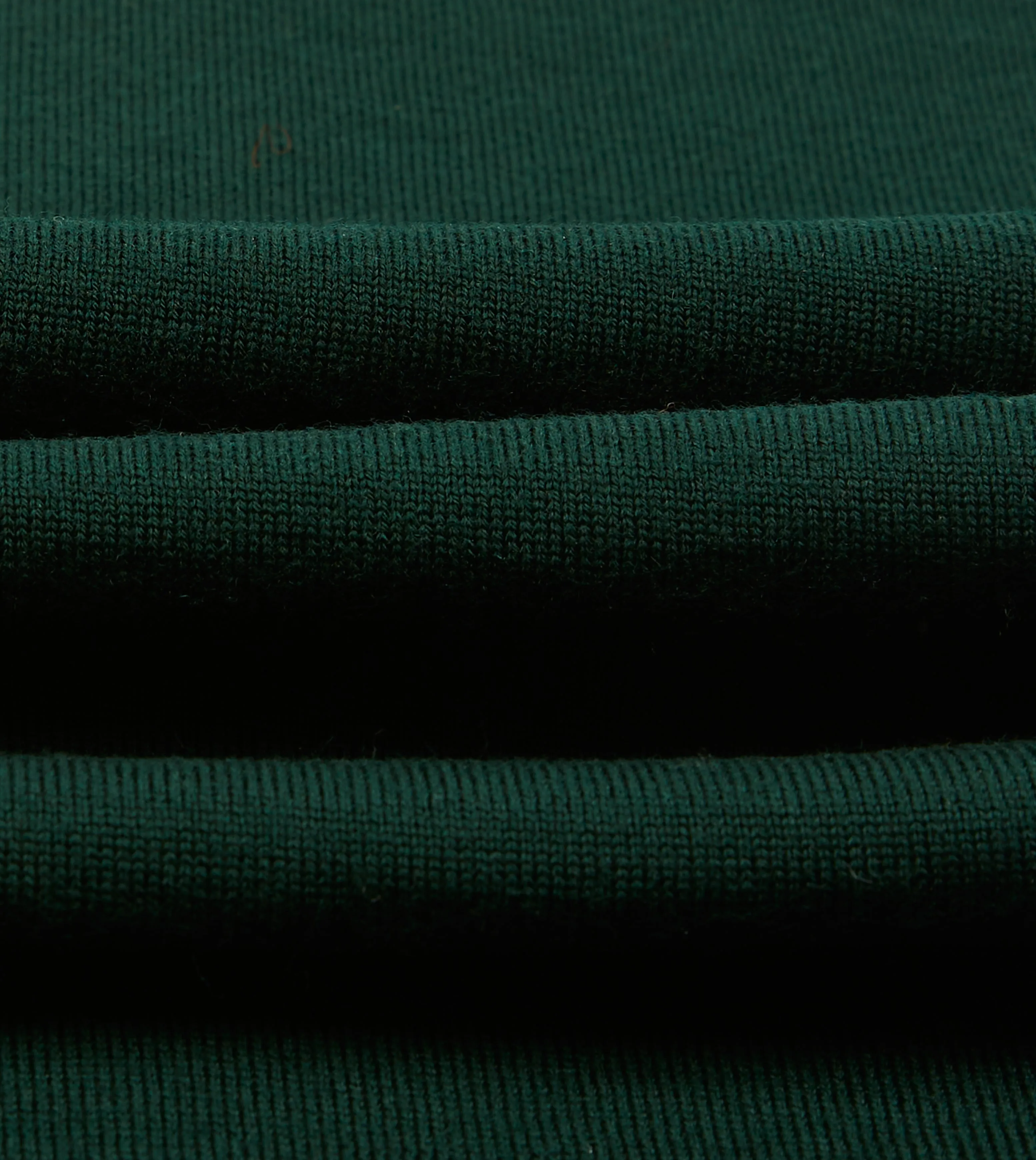 Green Merino Wool Knitted Rugby Shirt