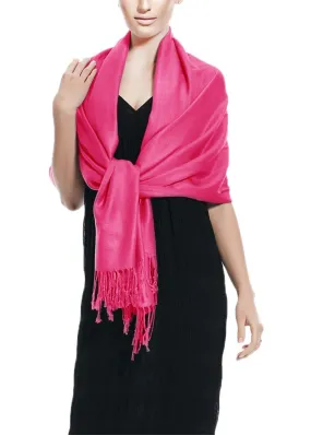 Hot Pink Pashmina Shawl Wrap Scarf