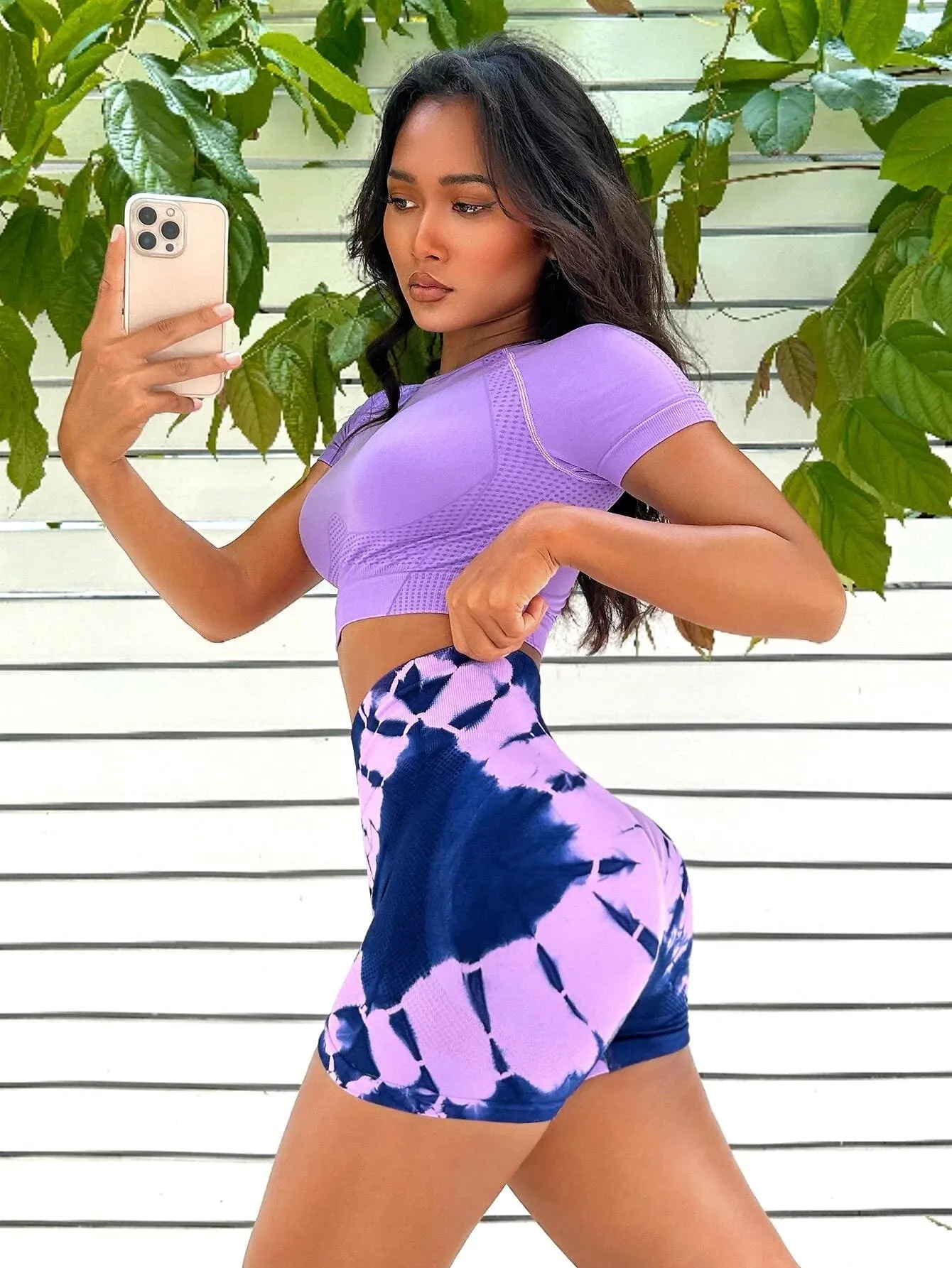 Jaylene Tie Dye Workout Shorts