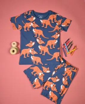 Kangaroo Pattern Half Sleeves T-Shirt & Shorts Set