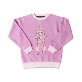 Kip and Co Pink Poodle Cotton Sweater