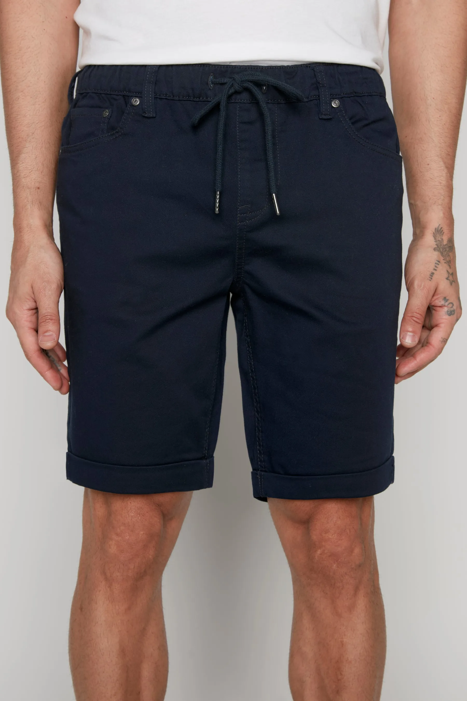 LENNON - Mens Rolled Up Shorts - Navy