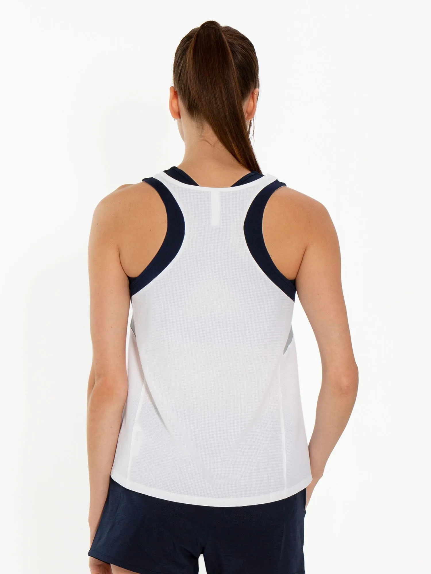 Lilian Tennis & Active Tank - White/Midnight/Pearl