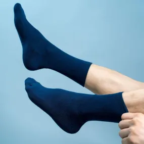 Loose Top Diabetic Care Socks Navy Blue