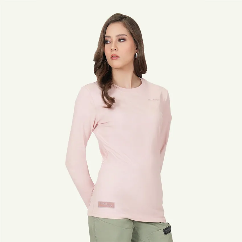 L/S TEE SLV LOGO PRINT WOMEN'S SWEATSHIRT - ROSE SMOKE