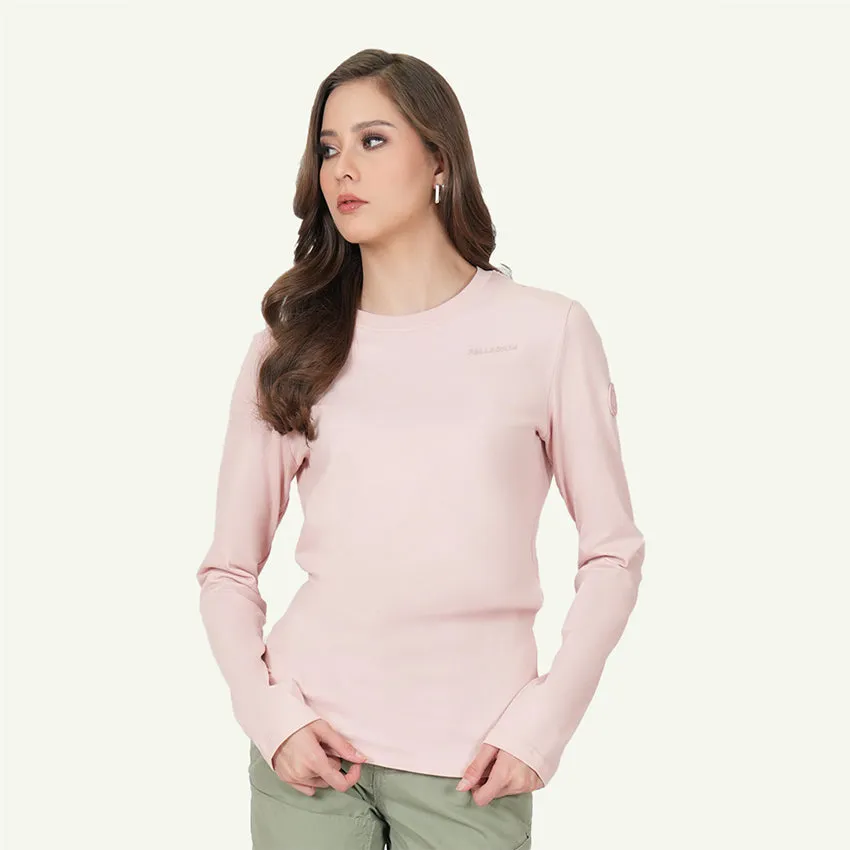 L/S TEE SLV LOGO PRINT WOMEN'S SWEATSHIRT - ROSE SMOKE