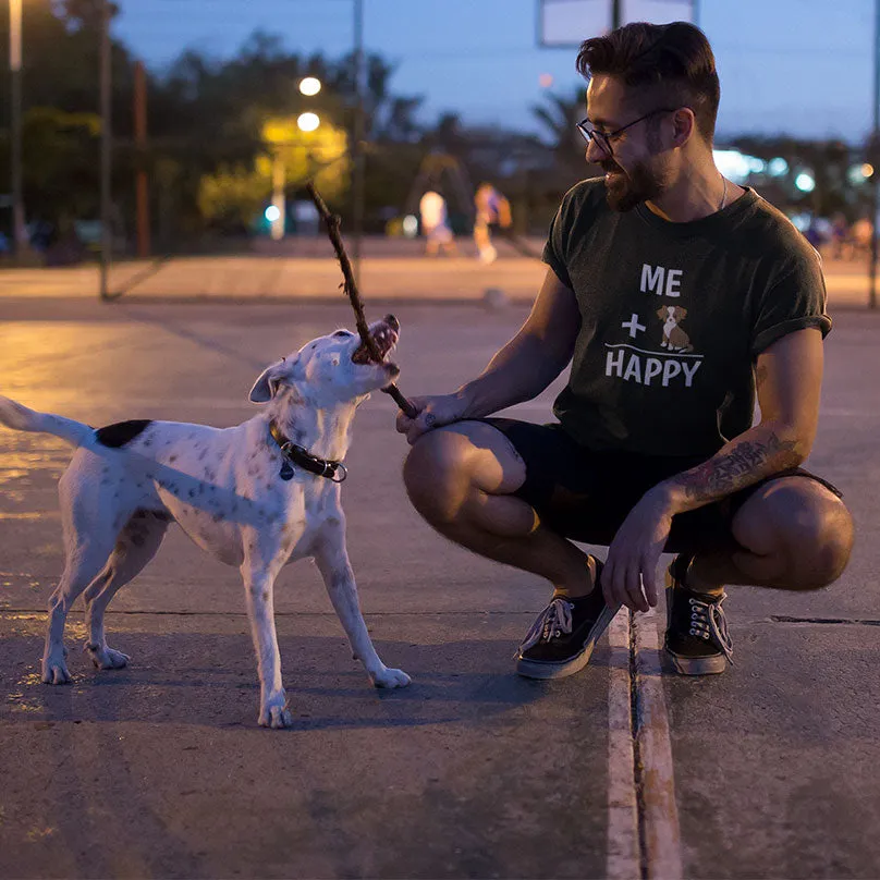 Me & Dog = Happy Half Sleeve T-Shirt