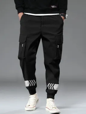 Men Black Printed Cargo Jogger