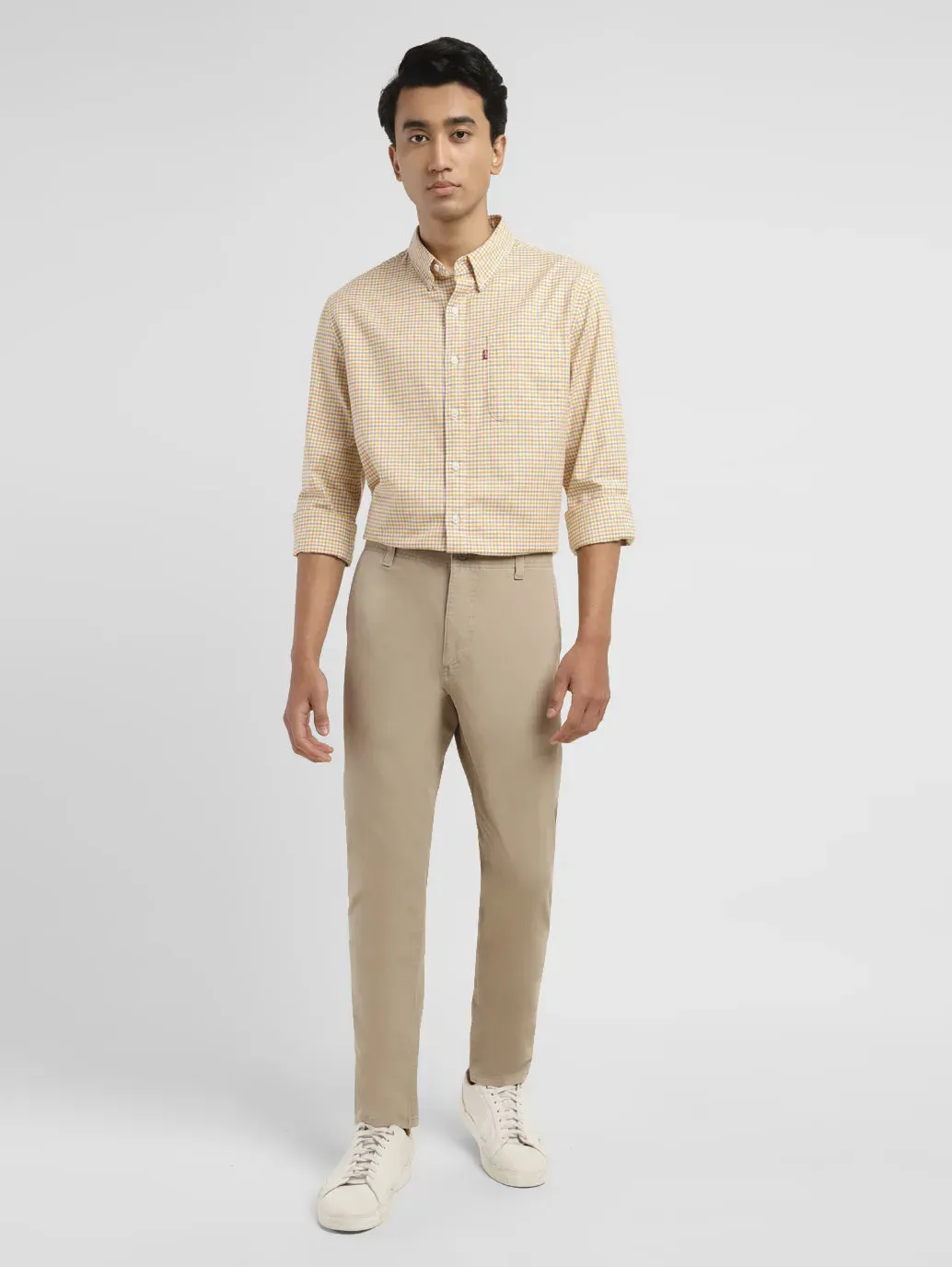 Men's 512 Beige Slim Tapered Fit Chinos