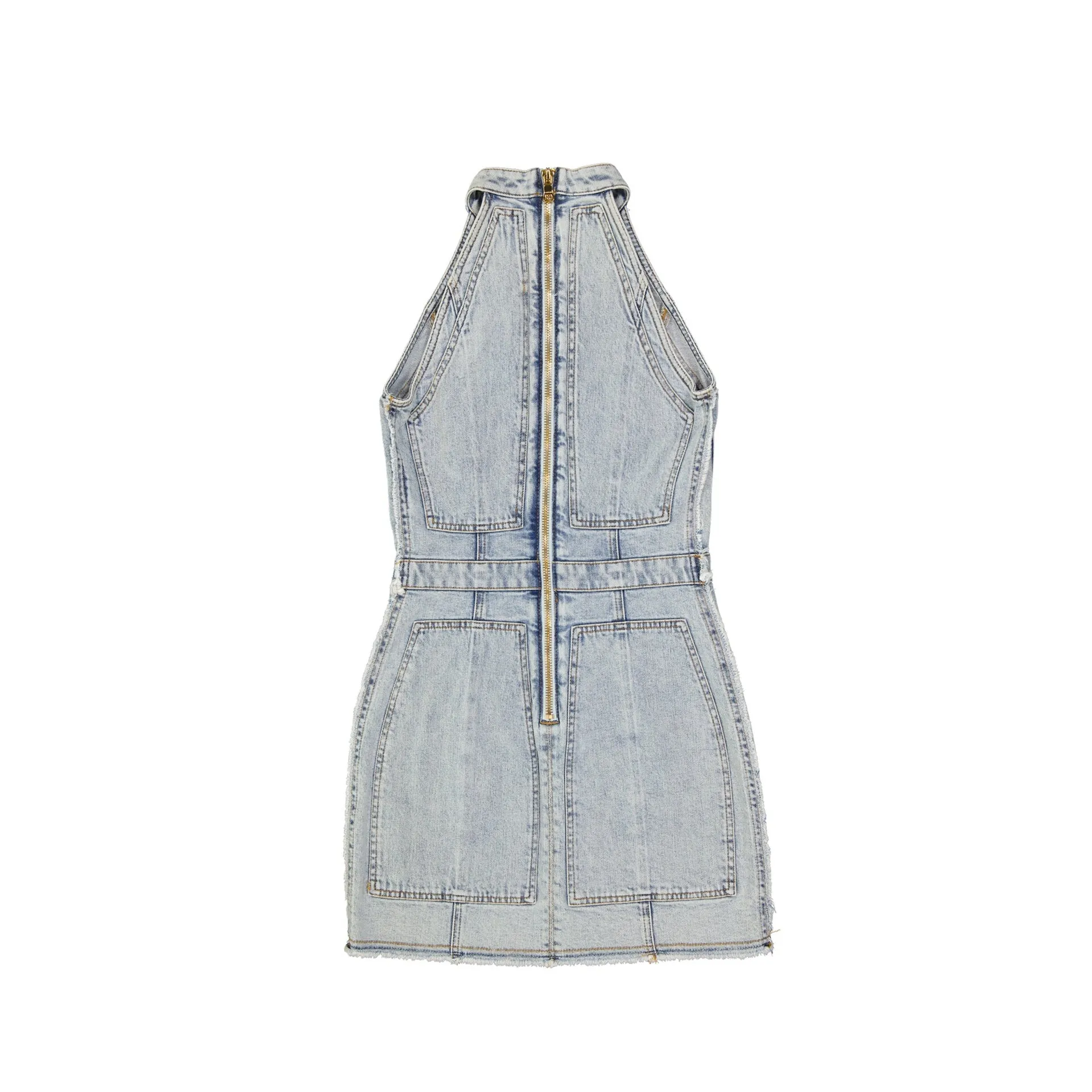 Mini abito in denim Balmain