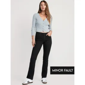 (Minor Fault) Mid Rise Kicker Bootcut Black Jeans