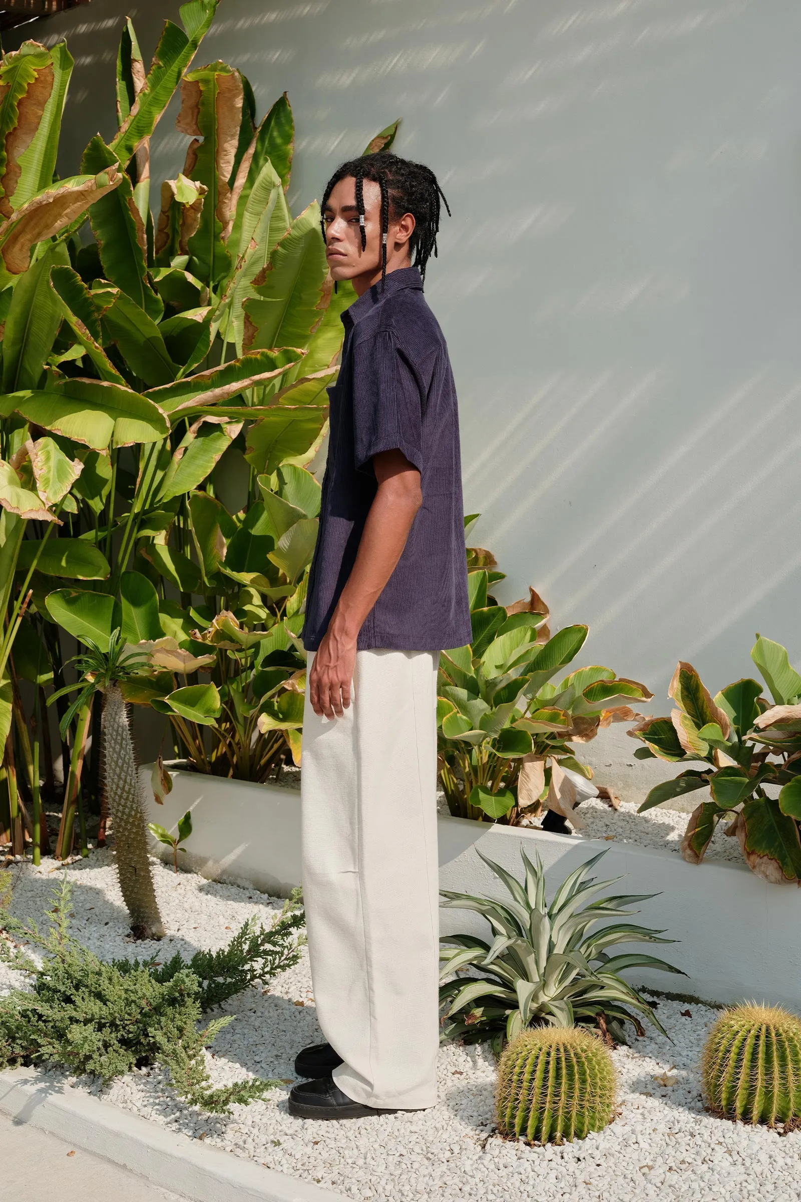 Navy Blue Corduroy Shirt