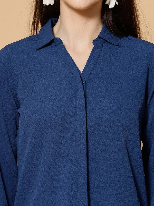 Odour Free Spread Collar Long Sleeves Formal Shirt For Women