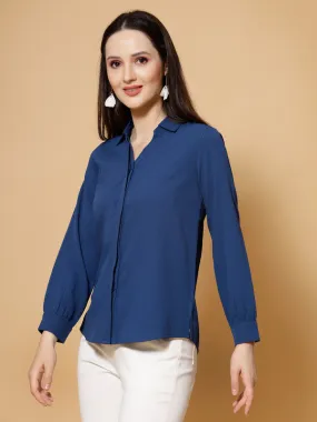 Odour Free Spread Collar Long Sleeves Formal Shirt For Women