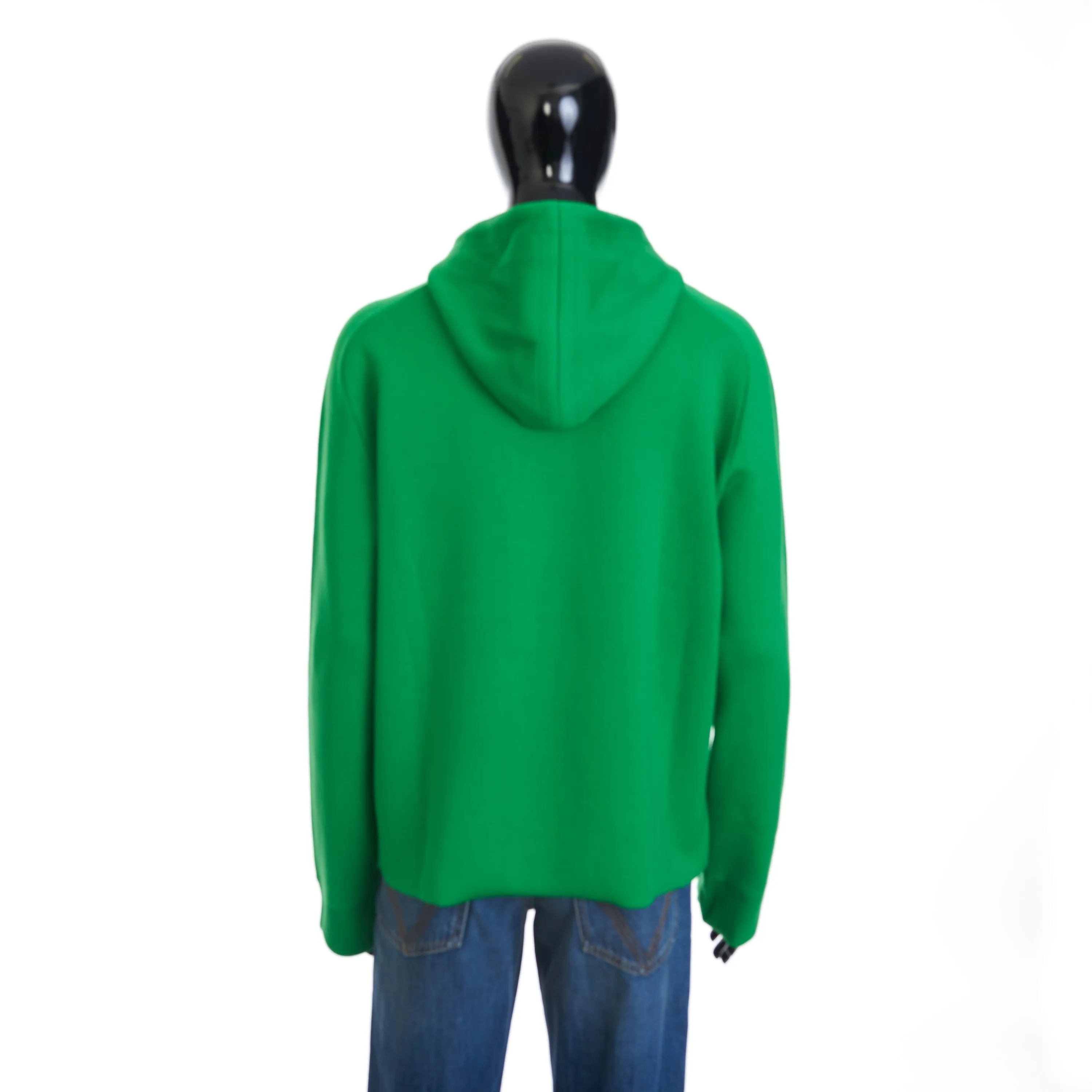 Parakeet Green Lightweight Double Merino Wool Hooded Jumper