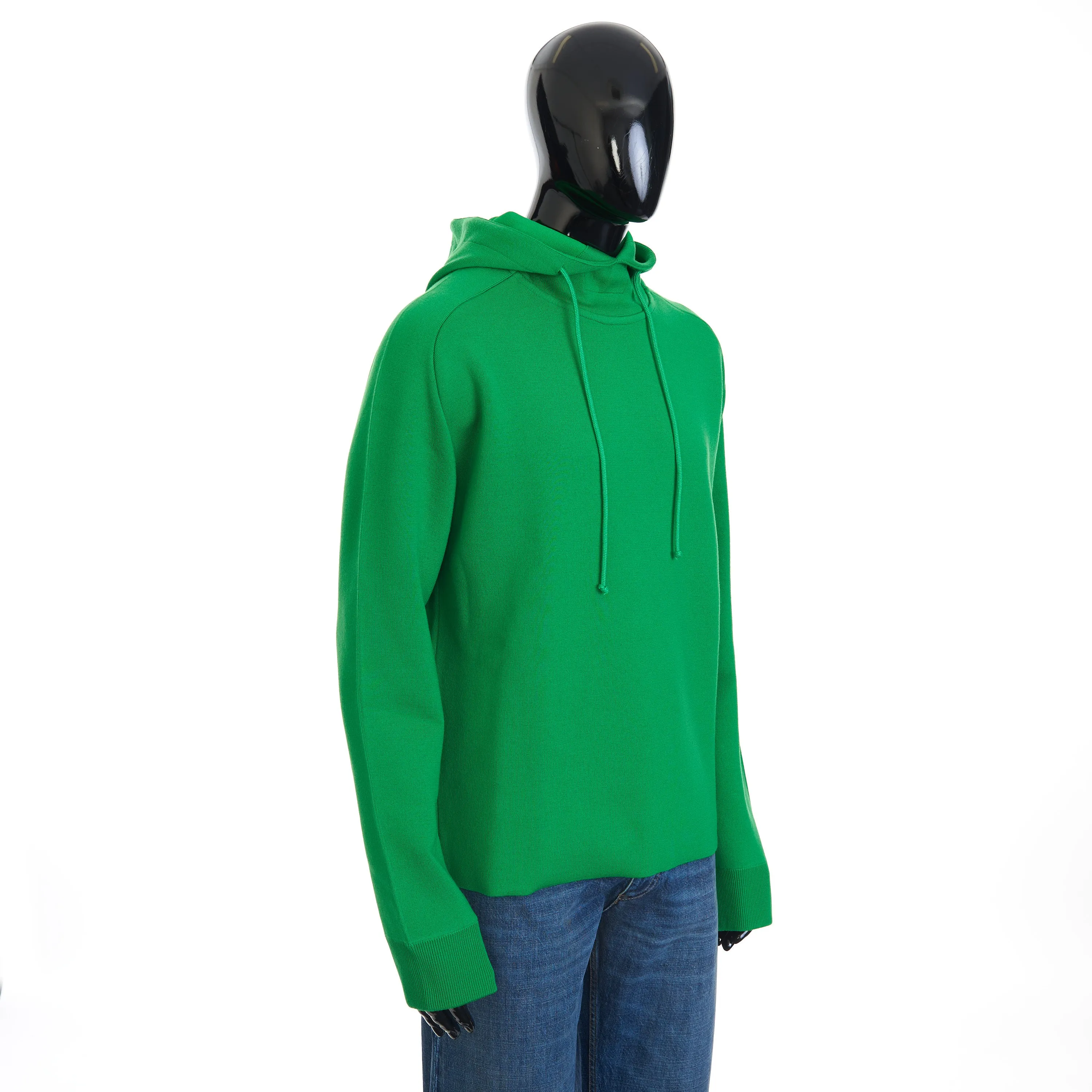 Parakeet Green Lightweight Double Merino Wool Hooded Jumper